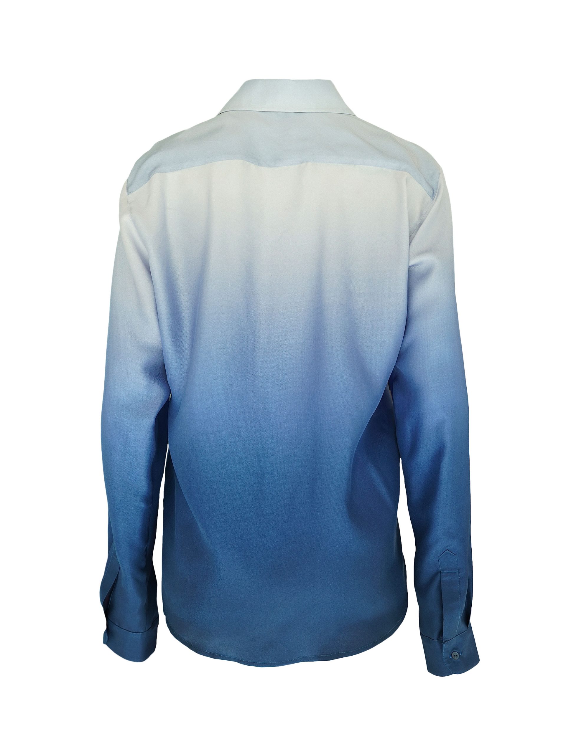 Blue Ombre Silk Shirt